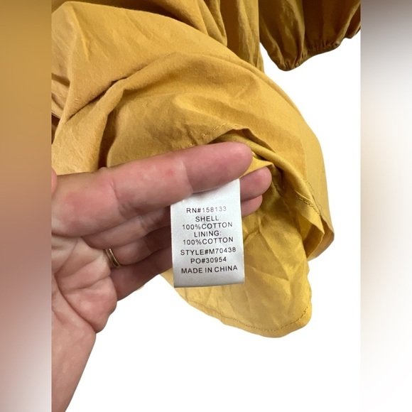 Moodie yellow long sleeve mini ruffled dress - Picture 5 of 6